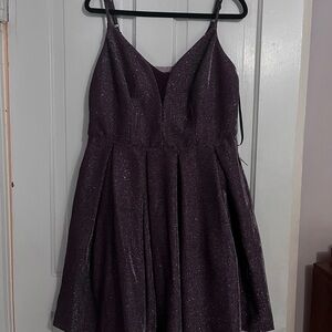 B Darlin Glittering Plum Dress